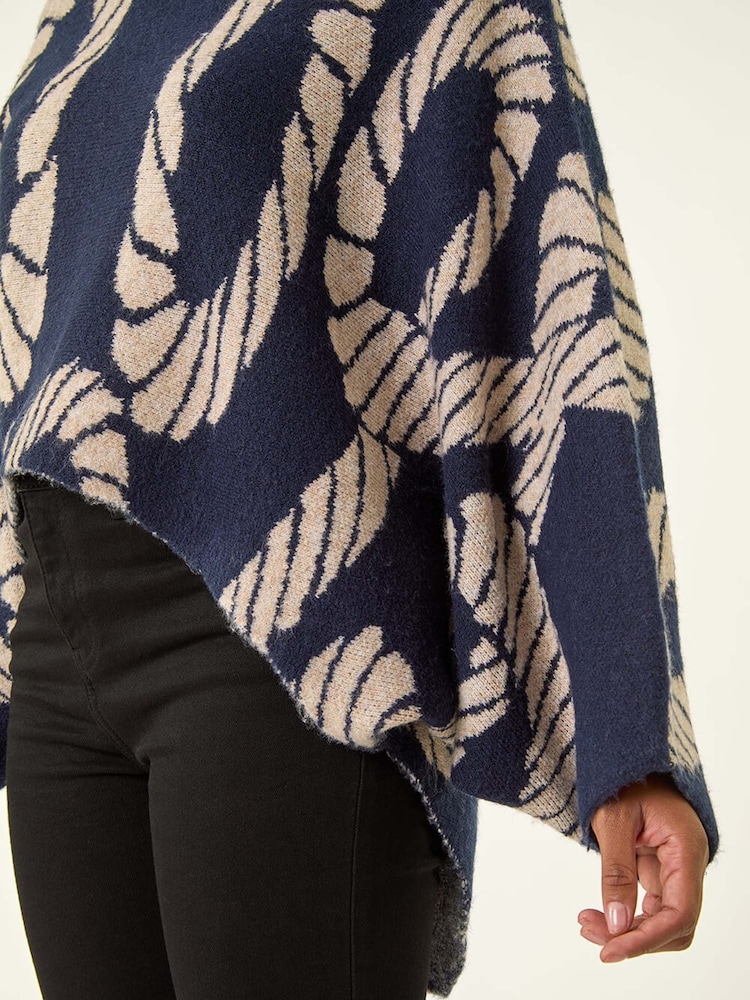 Roman Blue Abstract Line Knit Jumper - Image 5 of 5 Roman Blue Abstract Line Knit Jumper - Image 5 of 5