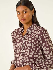 Roman Natural Abstract Spot Print Shirt - Image 2 of 5
