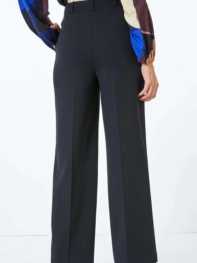 Roman Black Long Wide Leg Stretch Trousers - Image 2 of 5 Roman Black Long Wide Leg Stretch Trousers - Image 2 of 5