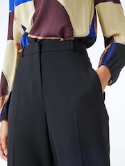 Roman Black Long Wide Leg Stretch Trousers - Image 5 of 5