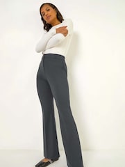 Roman Grey Long Bootcut Stretch Trousers - Image 3 of 5