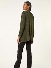 Roman Green Waterfall Front Stretch Cardigan - Image 3 of 5