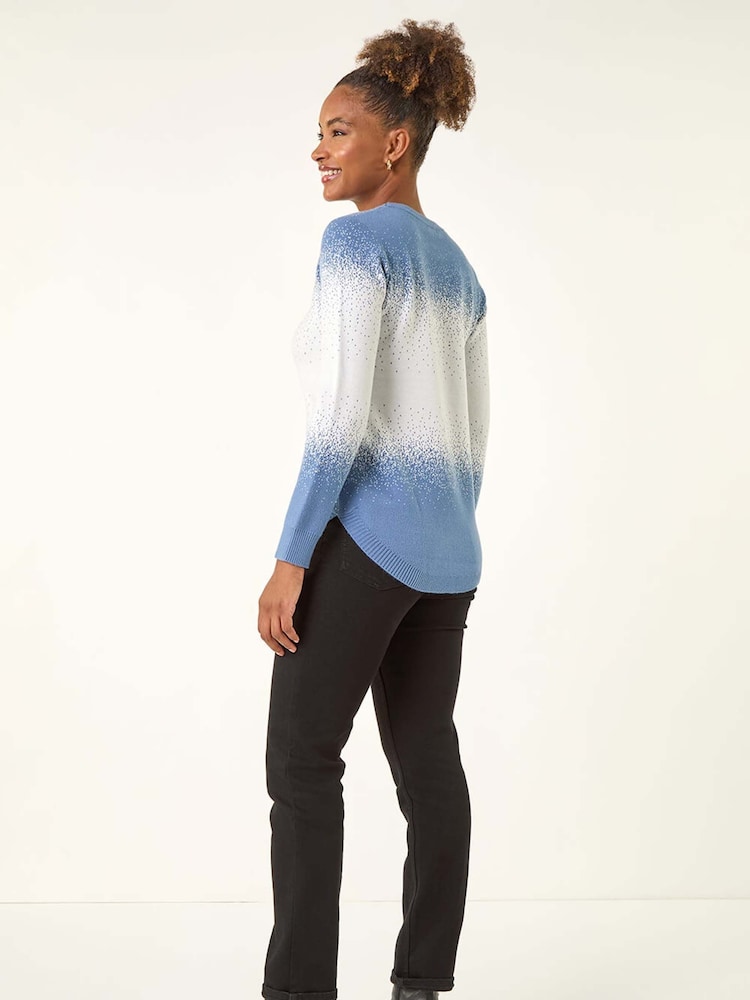 Roman Blue Ombre Soft Knit Jumper - Image 2 of 5