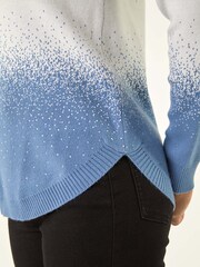 Roman Blue Ombre Soft Knit Jumper - Image 5 of 5