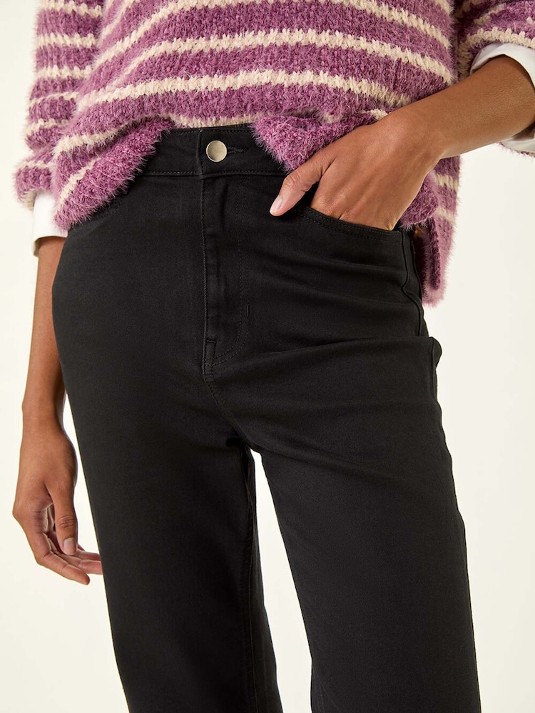 Schwarz - Roman Pocket Stretch Flare Trousers - Bild 5 von 5