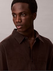Calvin Klein Brown Corduroy Relaxed Button-Down Shirt - Image 4 of 6