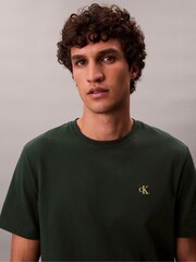 Calvin Klein Green Embroidered Monogram Logo Relaxed T-Shirt - Image 2 of 6