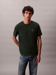 Calvin Klein Green Embroidered Monogram Logo Relaxed T-Shirt - Image 3 of 6
