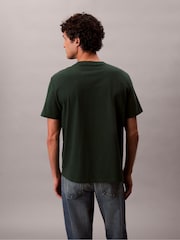 Calvin Klein Green Embroidered Monogram Logo Relaxed T-Shirt - Image 4 of 6