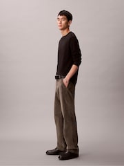 Calvin Klein Brown 90's Straight Corduroy Chino Trousers - Image 2 of 6