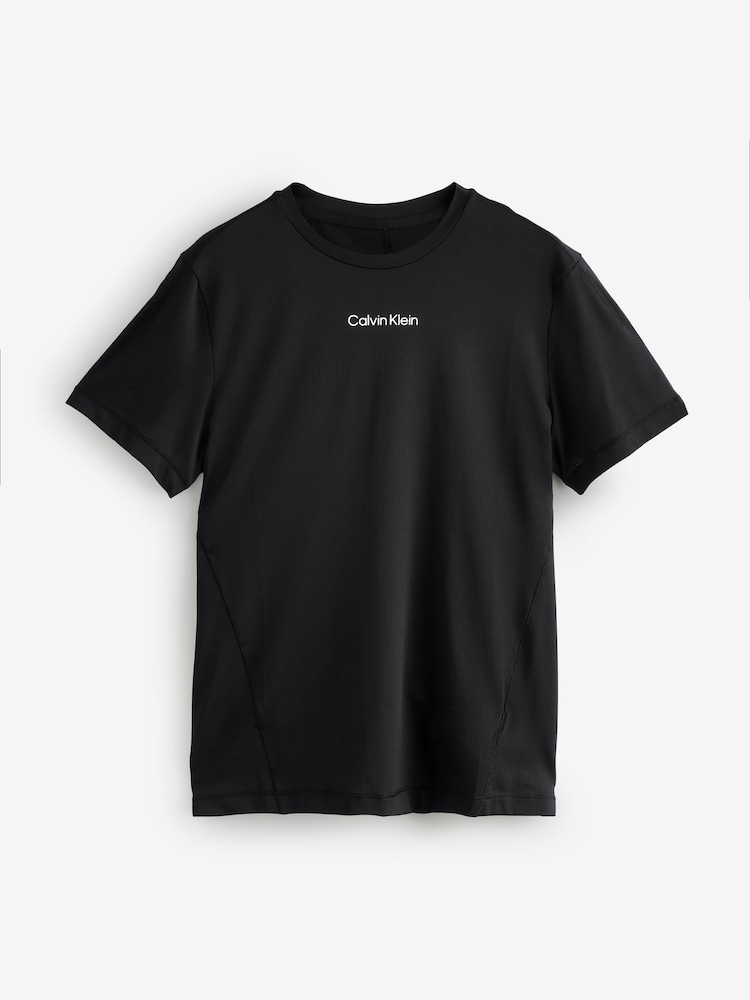 Calvin Klein Black Breathable Quick-Dry Gym T-Shirt - Image 1 of 1