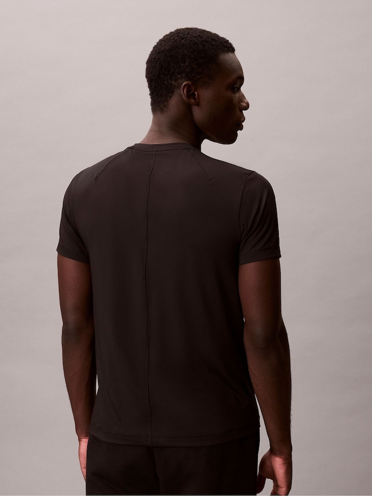 Calvin Klein Black Breathable Quick-Dry Gym T-Shirt - Image 2 of 6 Calvin Klein Black Breathable Quick-Dry Gym T-Shirt - Image 2 of 6