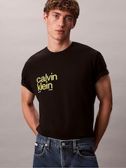 Calvin Klein Black Circle Graphic Relaxed T-Shirt - Image 1 of 6