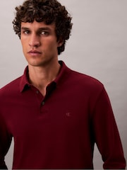 Calvin Klein Red Long Sleeve Polo Shirt - Image 2 of 6