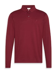 Calvin Klein Red Long Sleeve Polo Shirt - Image 6 of 6