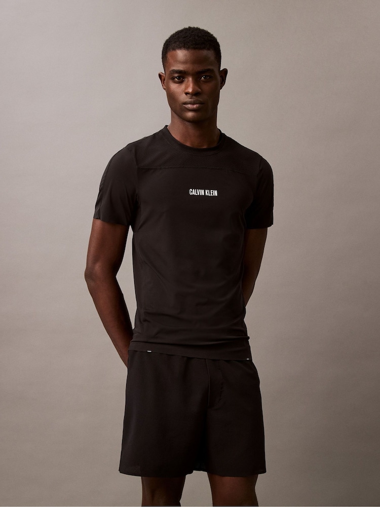 Calvin Klein Black Wicking Quick-Dry Performance Gym T-Shirt - Image 1 of 6