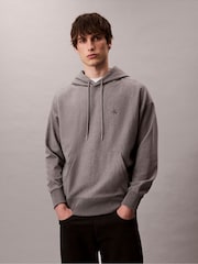 Calvin Klein White Premium Fleece Relaxed Hoodie - Image 1 of 6