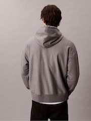 Calvin Klein White Premium Fleece Relaxed Hoodie - Image 2 of 6