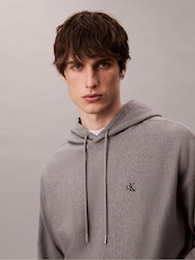 Calvin Klein White Premium Fleece Relaxed Hoodie - Image 3 of 6