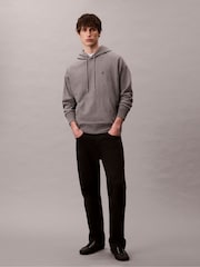 Calvin Klein White Premium Fleece Relaxed Hoodie - Image 5 of 6