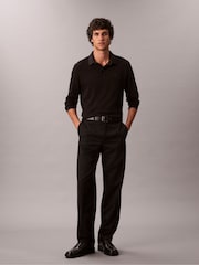 Calvin Klein Black Long Sleeve Polo Shirt - Image 2 of 6