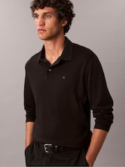 Calvin Klein Black Long Sleeve Polo Shirt - Image 4 of 6
