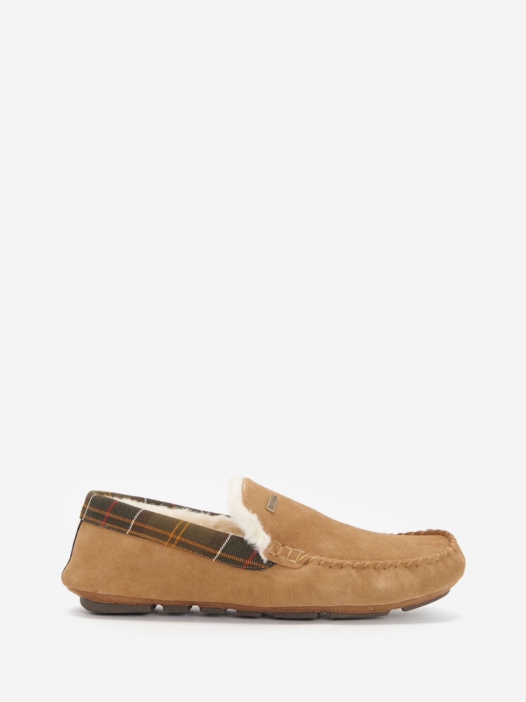 Barbour® Brown Monty Moccasin Slippers - Image 1 of 6 Barbour® Brown Monty Moccasin Slippers - Image 1 of 6
