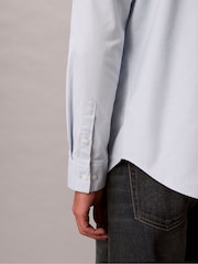 Calvin Klein Blue Solid Classic Oxford Button-Down Shirt - Image 5 of 5