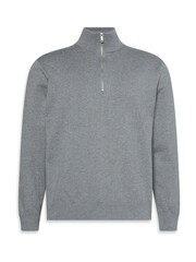 Calvin Klein Grey Quarter Zip Jumper - Image 6 of 6
