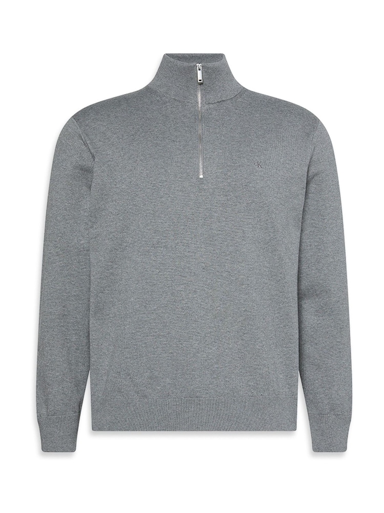Calvin Klein Grey Quarter Zip Jumper - Image 6 of 6 Calvin Klein Grey Quarter Zip Jumper - Image 6 of 6