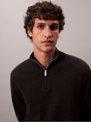 Calvin Klein Quarter Zip Merino Jumper - Imagem 3 de 6
