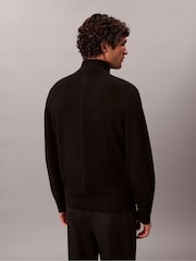 Calvin Klein Black Merino Wool Turtle Neck Jumper - Image 2 of 5