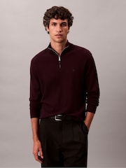 Calvin Klein Quarter Zip Merino Jumper - Imagem 1 de 6