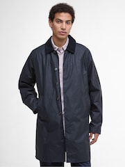 Barbour® Blue Lorden Wax Mac Coat - Image 1 of 7