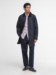 Barbour® Blue Lorden Wax Mac Coat - Image 2 of 7