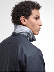 Barbour® Blue Lorden Wax Mac Coat - Image 5 of 7