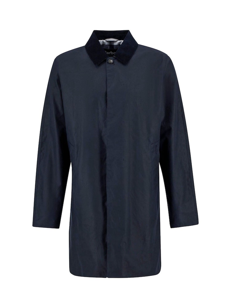 Barbour® Blue Lorden Wax Mac Coat - Image 7 of 7