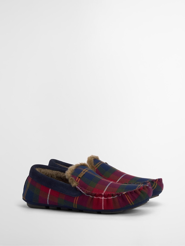 Barbour® Red Monty Moccasin Slippers - Image 2 of 8 Barbour® Red Monty Moccasin Slippers - Image 2 of 8