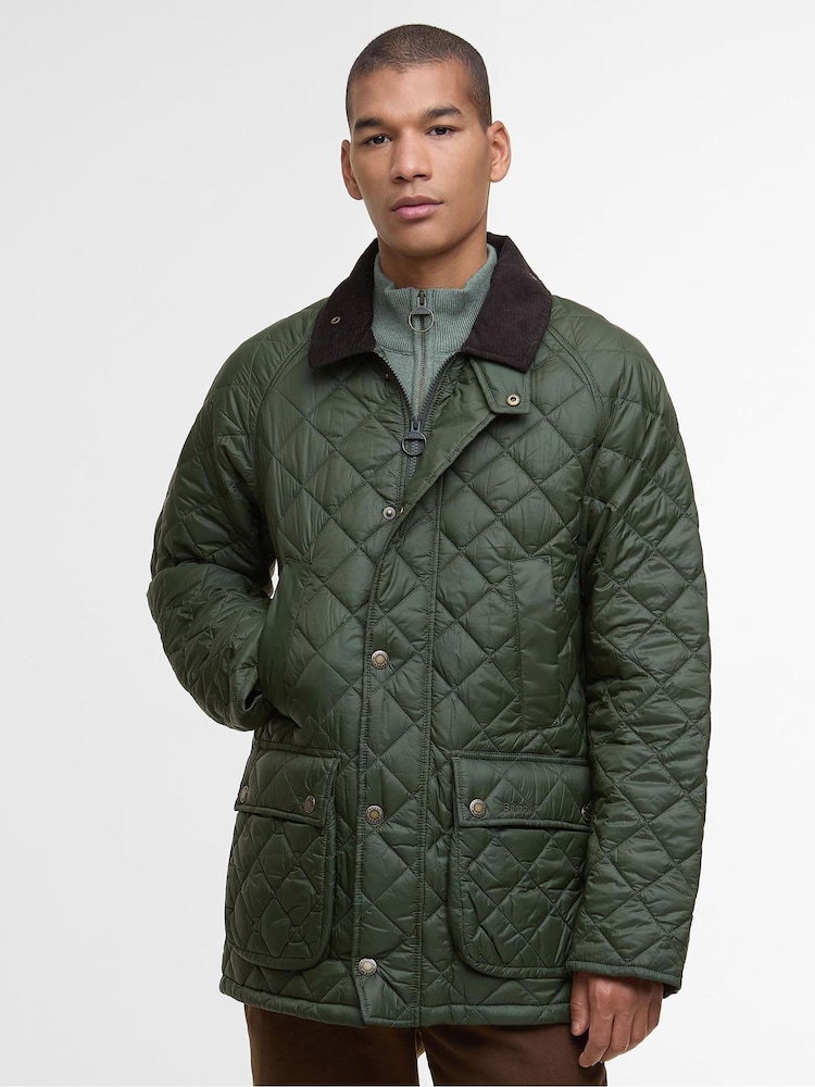 Barbour® Green Ess Bedale Quilted Coat - Image 1 of 8 Barbour® Green Ess Bedale Quilted Coat - Image 1 of 8