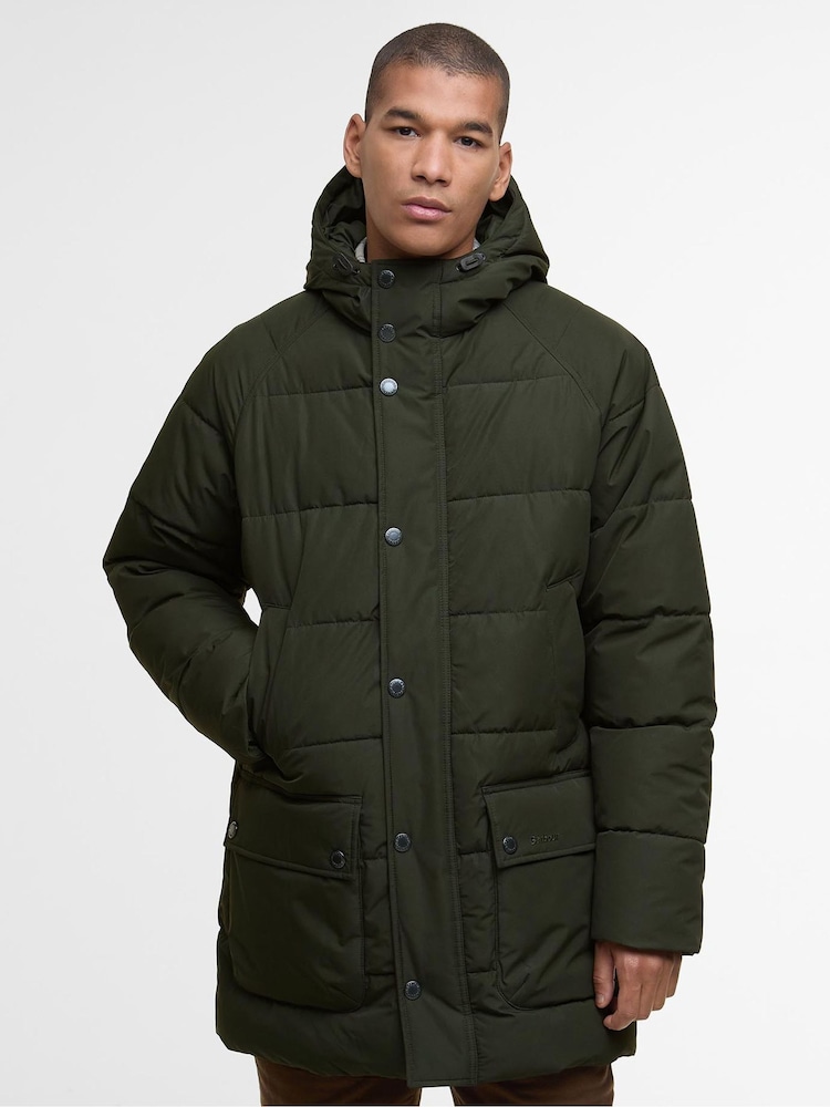 Barbour® Green Hooded Bedale Coat - Image 1 of 8 Barbour® Green Hooded Bedale Coat - Image 1 of 8