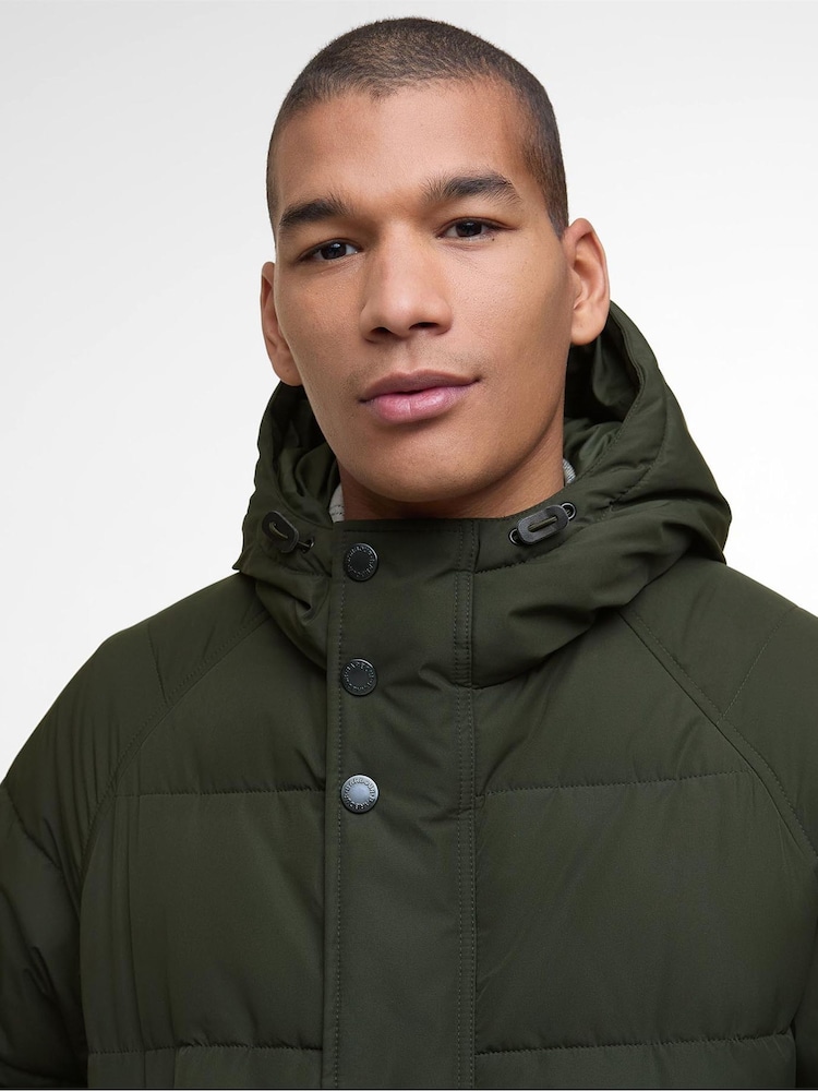 Barbour® Green Hooded Bedale Coat - Image 2 of 8 Barbour® Green Hooded Bedale Coat - Image 2 of 8