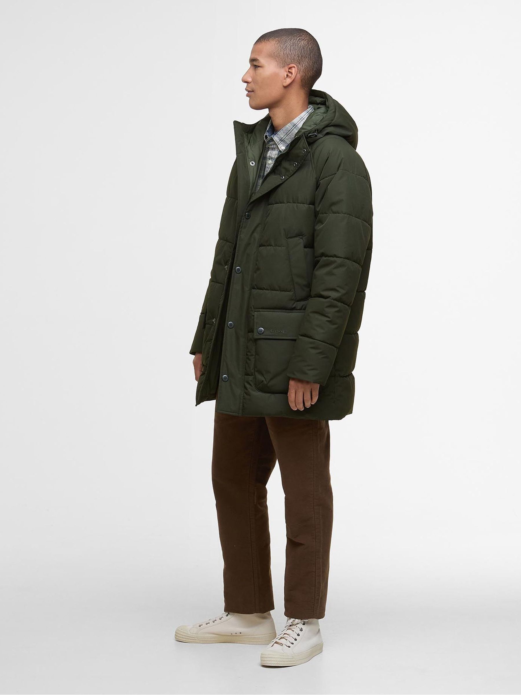 Buy Barbour® Green Hooded Bedale Coat from the Next UK online shop