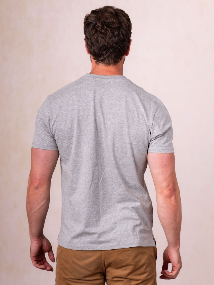 Lakeland Clothing Grey Coniston Bluebird Printed T-Shirt - Image 2 of 4