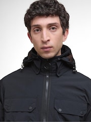 Barbour® Black Re-Engineered Flight Bedale Showerproof Jacket - Image 4 of 7