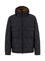 Barbour® Black Re-Engineered Hooded Spey Quilted Jacket - Image 6 of 7