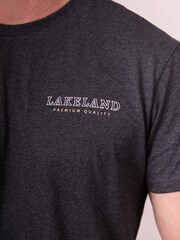 Lakeland Clothing Grey Curlew Printed Cotton Blend T-Shirt - Image 4 of 4