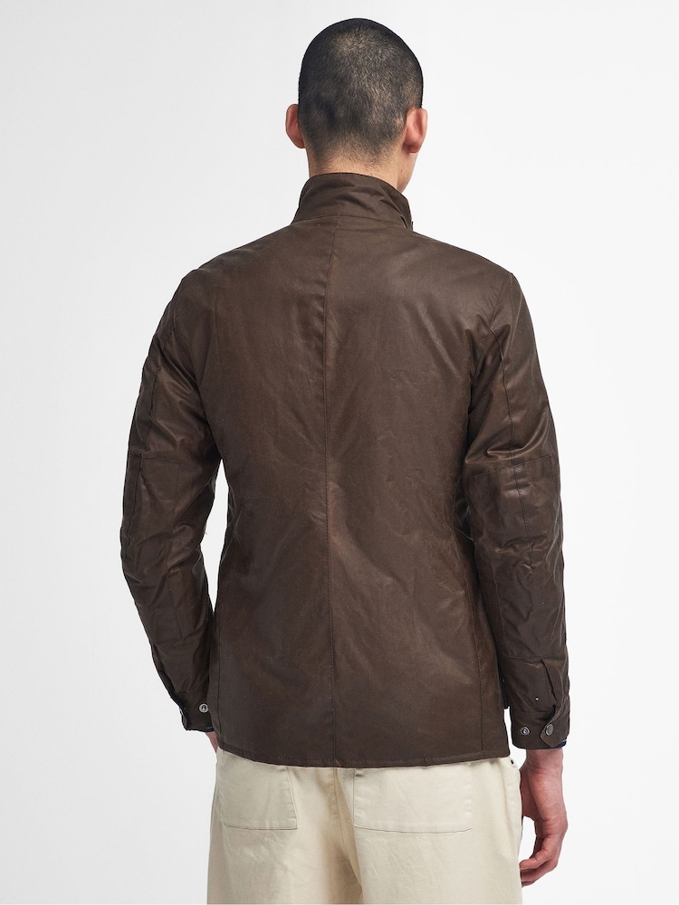 Barbour® International Brown Duke Wax Bark Jacket - Image 2 of 11