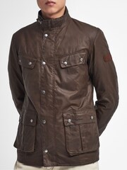 Barbour® International Brown Duke Wax Bark Jacket - Image 4 of 11