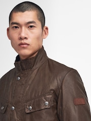 Barbour® International Brown Duke Wax Bark Jacket - Image 5 of 11