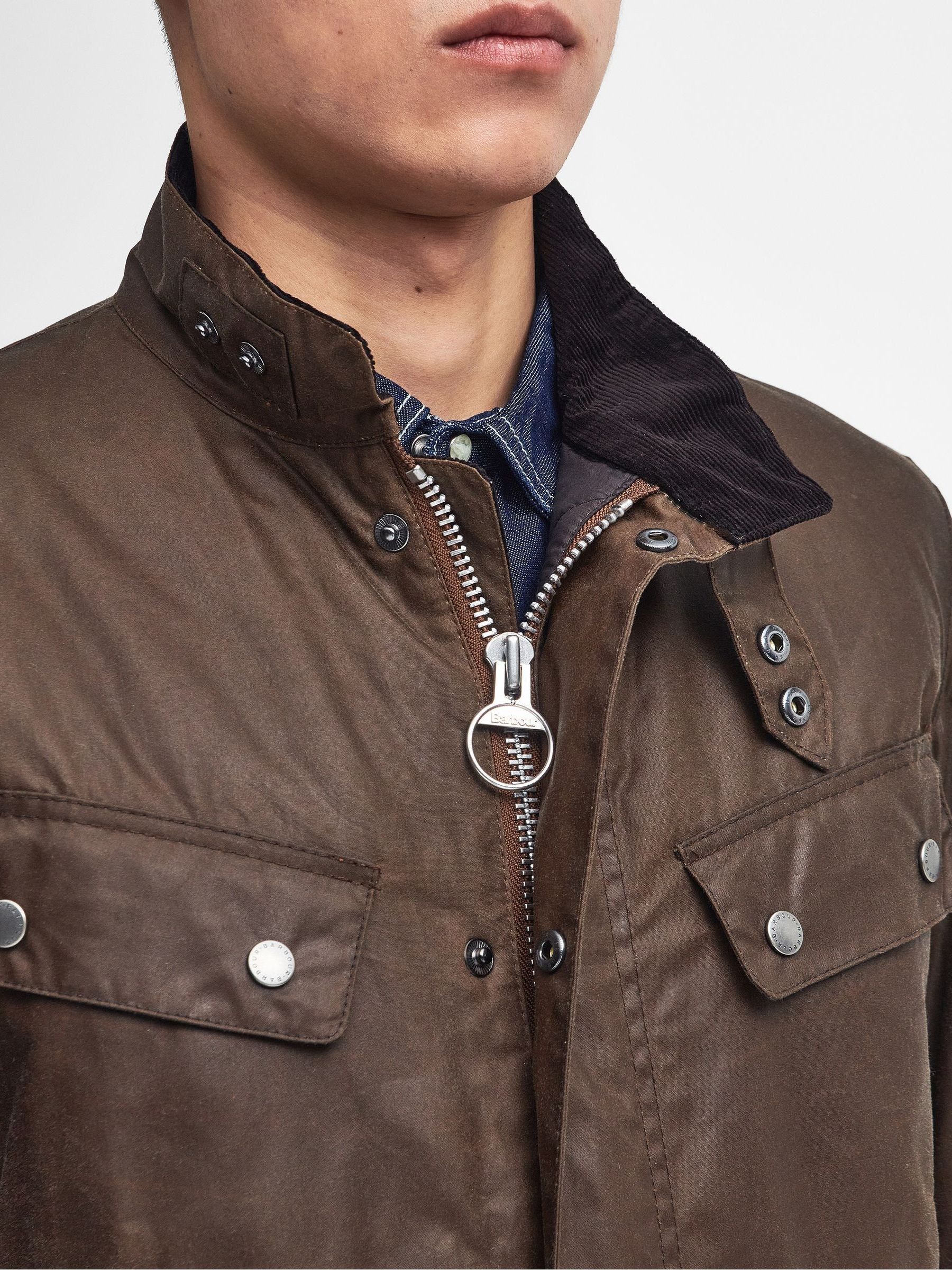 Buy Barbour® International Brown Duke Wax Bark Jacket from Next